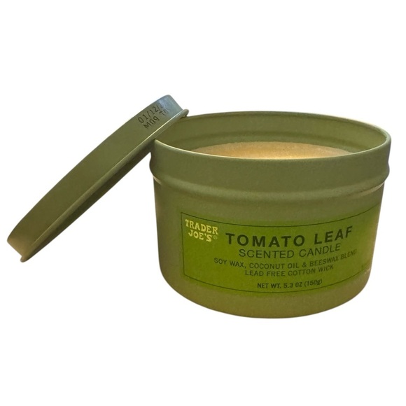 Trader Joe'S Other - Soy wax coconut beewax blends candle Tomato Leaf in sage tin Trader Joe’s 5.3oz